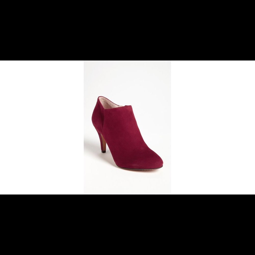 Vince Camuto Burgundy Suede Ankle Booties